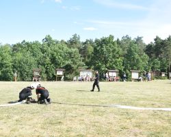 Strażacy OSP podczas zawodów sportowych