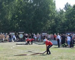 Członkowie MDP podczas zawodów sportowych