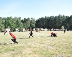 Strażacy OSP podczas zawodów sportowych