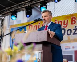 Starosta Powiatu Garwolińskiego podczas przemówienia
