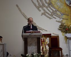 Wójt podczas czytania w kościele