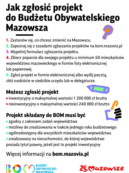 Ulotka 5. edycja Budżetu Obywatelskiego Mazowsza