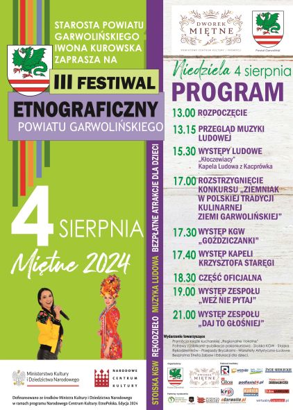 Plakat - III Festiwal Etnograficzny Powiatu Garwolińskiego