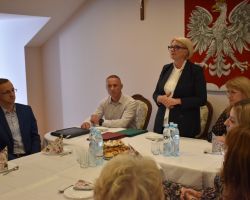 Wójt Gminy podczas przemowy