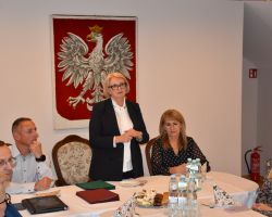 Wójt Gminy podczas przemowy