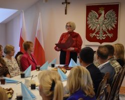 Wójt Gminy podczas przemówienia