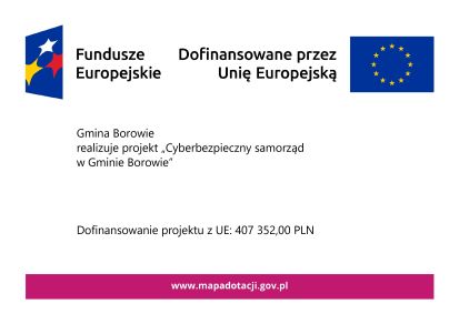 Plakat informacyjny dotyczący projektu