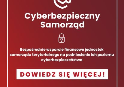Plakat promujący projekt Cyberbezpieczny Samorząd