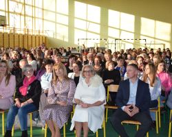 Kierownictwo urzędu gminy Borowie oraz wiceprzewodniczący rady gminy