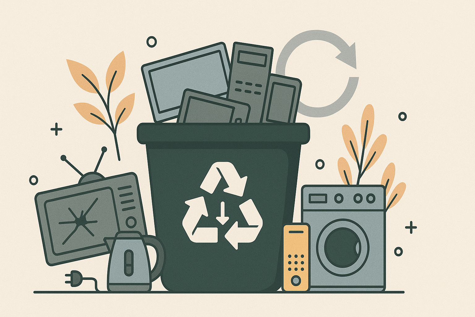 Grafika promująca recykling elektrośmieci