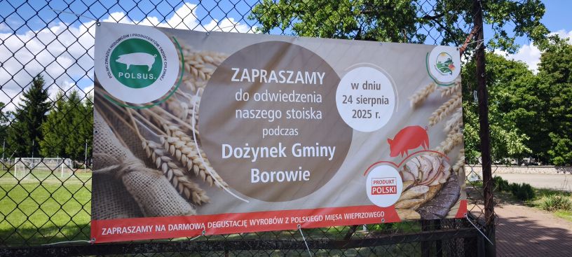 Plakat promujący stoisko Hodowców Trzody Chlewnej POLSUS