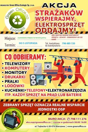 Plakat promujący zbiórkę elektroodpadów
