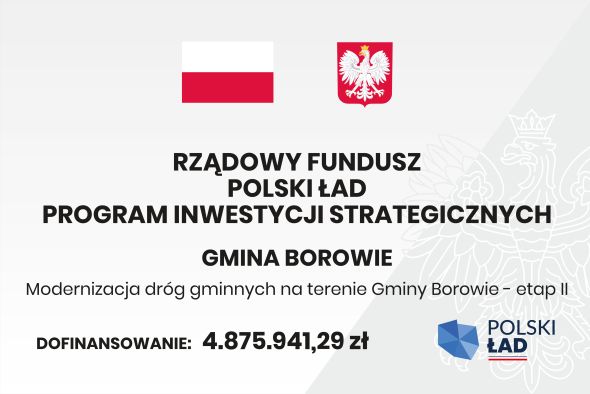 Modernizacja dróg gminnych na terenie gminy Borowie - etap II