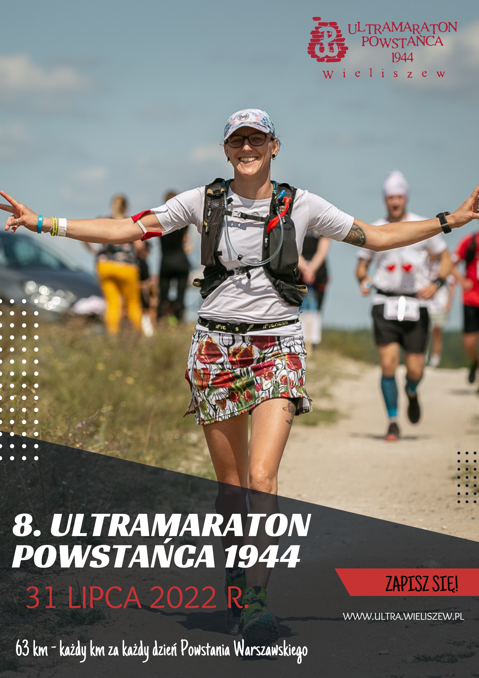 Plakat - 8 Ultramaraton Powstańca 1944