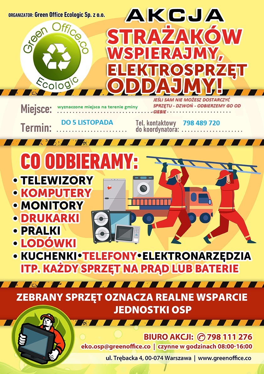 Plakat promujący zbiórkę elektroodpadów