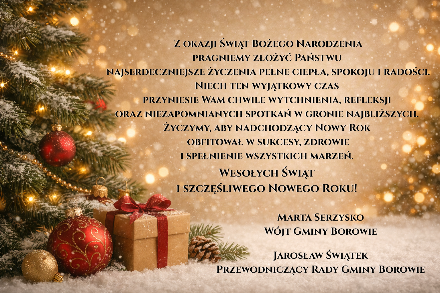 Życzenia Bożonarodzeniowe dla Mieszkańców