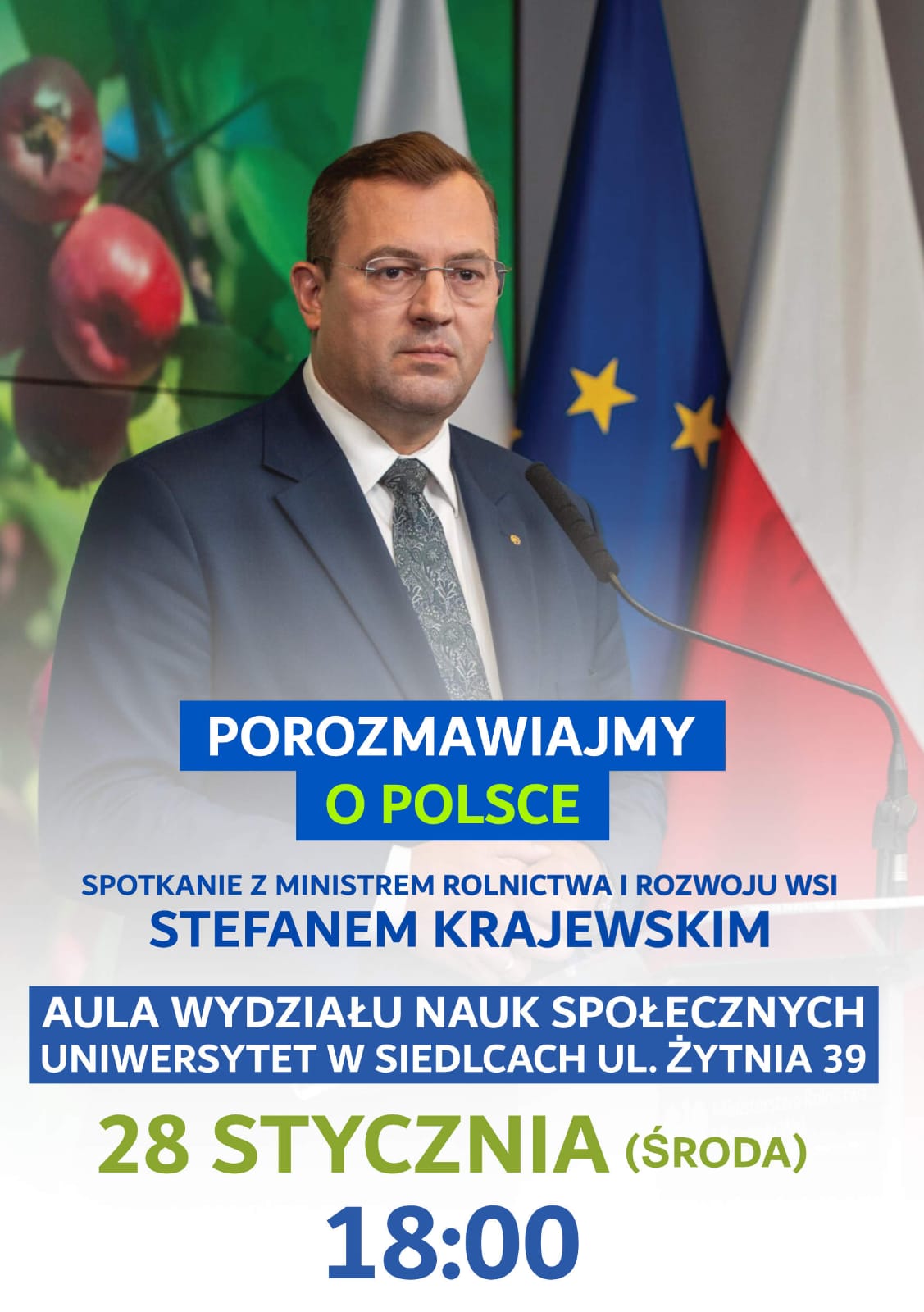 Informacja o spotkaniu z Ministrem Rolnictwa i Rozwoju Wsi Stefanem Krajewskim